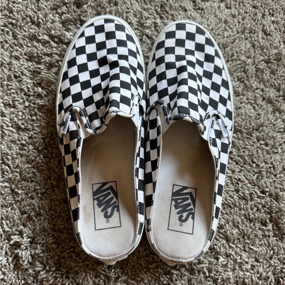 Vans Black and White Checkered Slip-Ons